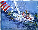 Neiman Paintings - Nantucket Sailing by Leroy Neiman